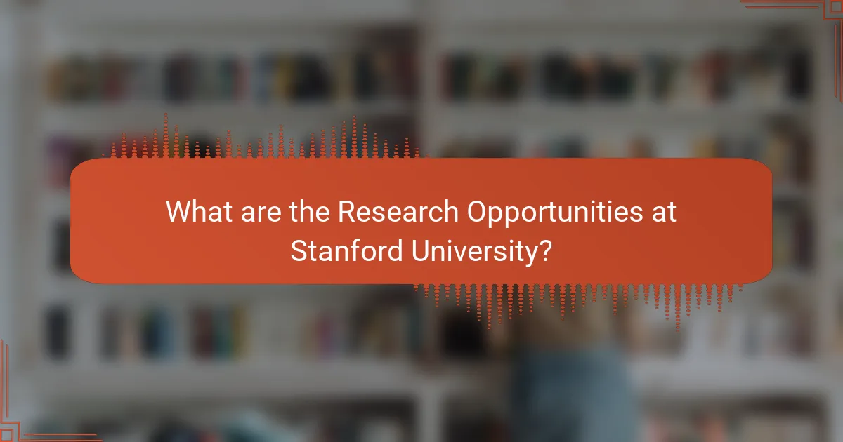 What are the Research Opportunities at Stanford University?