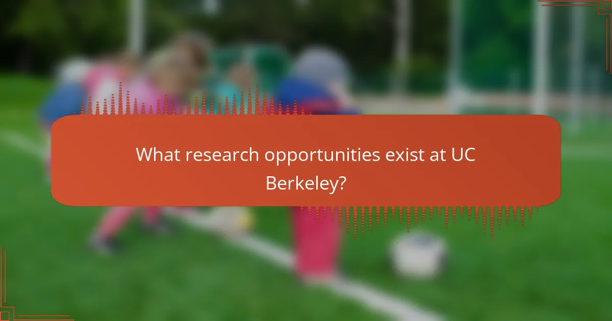 What research opportunities exist at UC Berkeley?